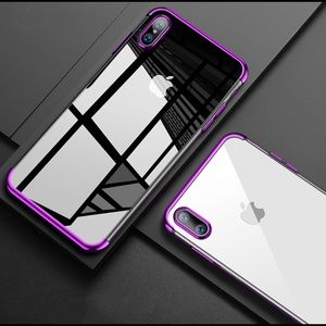 Cute New iPhone X purple bumper case rubber TPU